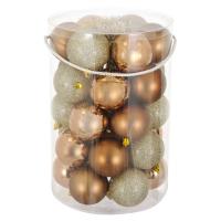 Topa Dekorative Bronz & Shampanje Mat Me Shkelqim & Me Xixa 7 Cm 30 Cope