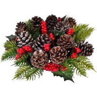 Kurore Dekorative Me Boce Pishe & Kokrra Te Kuqe 25 Cm