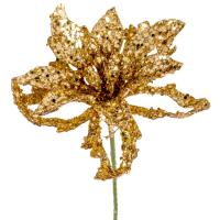 Lule Krishtlindje Gold Me Xixa 15 Cm