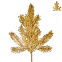 Dege Dekorative Me Gjethe Te Dendura Gold Me Xixa 36 Cm
