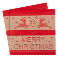 Kartopeceta Merry Christmas 33x33Cm 20 Cope
