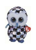 Plush Ty Beanie Boos Flippables Topper Sequin Blue-Black Owl 24cm  