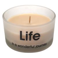 Qiri Aromatik Ne Gote Qelqi Pana Me Dizajn Life Is Wonderful Journey Me Arome Vanilje 9x5 Cm
