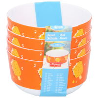 Tasa Porcelani Portokalli Dizajn Me Akullore 300 Ml 4 Cope