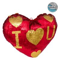 Jastek Dekorues Ne Forme Zemre Me Temina Roze & Gold 51x44x12 Cm