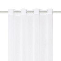 Perde E Hodhe E Rrudhosur Ngjyre Pana Me Unaza Metalike Silver 140x250 Cm