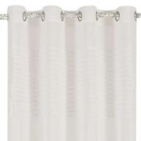 Perde Lino E Bardhe Unaza Metalike Silver 140x250 Cm
