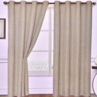 Perde Ngjyre Kafe Me Unaze Metalike Silver 140x250 Cm