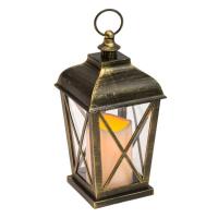 Fener Metalik I Varur Dizajn Bronz Me Qiri Led Me Bateri 13x27 CM
