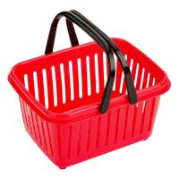 Kosh Plastik I Kuq Per Supermarket 18x13x9 Cm