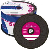 CD-R 700MB Printable Black Vinyl Disc MediaRange (50cp)