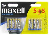 Batterie Maxell LR03 Aaa 1.5V Alkaline Blister Pack (10Pcs) (5+5)