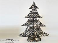 Peme Krishlindjesh Black me 40 drita Led, 60 cm