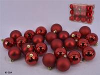 Set topa Krishlindje 6 cm,24 cope, Red
