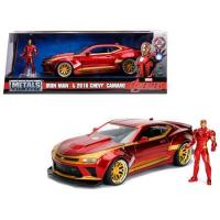 Vehicle Jada Marvel Chevy Camaro Ss 2016 With Iron Man 1:24