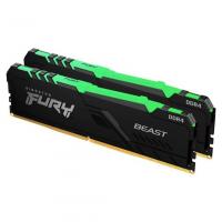 RAM 32GB Kingston FURY Beast RGB 2x 16GB 3600Mhz DDR4  , Black , KF436C18BBAK2/32