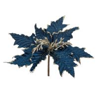 Dekoruese krishtlindje lule krishtlindje blu velvet me xixa 30cm