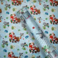 Dekoruese leter mbeshtjellese blue me santa klaus 70x300cm