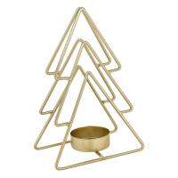 Dekoruese peme trekendeshe per mbajtje qirinje gold 16.5x11cm