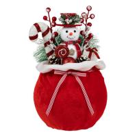 Dekoruese christ thes i kuq me snowman candy berries 32*20 cm 