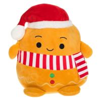 Dekorues dimri jastek forme gingerbread portokalli 30cm