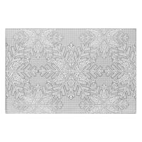 Runner katror silver  me flok bore 45x30cm