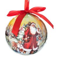 Dekoruese per pemen top me santa klaus ne pyll vintage 75mm