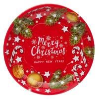 Pjate metalike merry christmas & happy new year 
