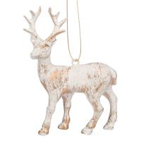 Dre dekorues per krishtlindje e bardhe bronz 13 cm