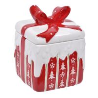 Kuti biskotash christ ne forme dhurate e kuqe  e bardhe 20x15 cm 