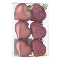 Dekoruese peme christ zemra rose gold mat me xixa 6cp 6cm