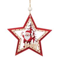 Dekorues peme ne forme ylli me santa claus i kuq 