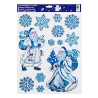 Stickers santa klaus me flok bore xixa blu 20x60