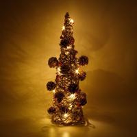 Dekoruese kon krishtlindje me drita dhe boce led 47 cm 
