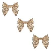 Set 3 fjongo dekoruese me shkelqim champagne 10x9