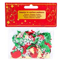 Dekorues craft krishtlindje design me ngjyra dhe temina 15gr