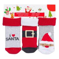 Corape per bebe me santa klaus 3pl 12-18muajsh