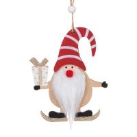 Dekoruese per pemen santa klaus me kapele te kuqe 12cm 