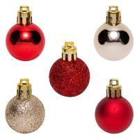 Set 20 topa dekorues ne ngjyre te kuqe & champagne