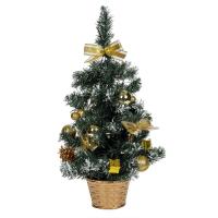 Dekoruese peme krishtlindje e vogel me topa gold 20led 50cm
