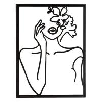 Kornize metalike me portret femre e zeze 44x2x58 