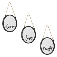 Set pasqyrash per mure love live laugh 25 cm 3 cope