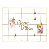 Tabele metalike per fotografi  gold good vibes
