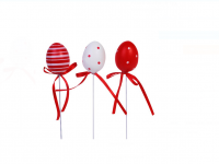 Veze te kuqe dhe te bardha me pika dhe vija 6cope