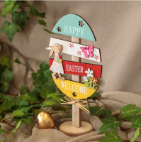 Dekoruese tavoline pashkesh Happy Easter Welcome