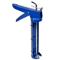 Pistolete silikoni me piston dhe doreze metali blu
