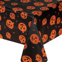 Dekoruese halloween mbulese tavoline e zeze me kungul portokalli
