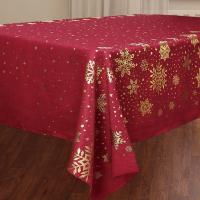 Mbulesa tavoline dekorative krishtlindjesh me floke bore gold 240x140cm