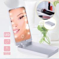Pasqyre grimi e ndezur e palosshme me 12 LED dhe kase 9x2.5x16m