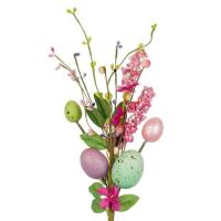 Dege dekoruese lule multicolor e 4veze roze verdhe 33cm